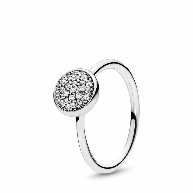 Pandora Australia Dazzling Droplet Promise Ring - Sterling Silver | BNATEI192